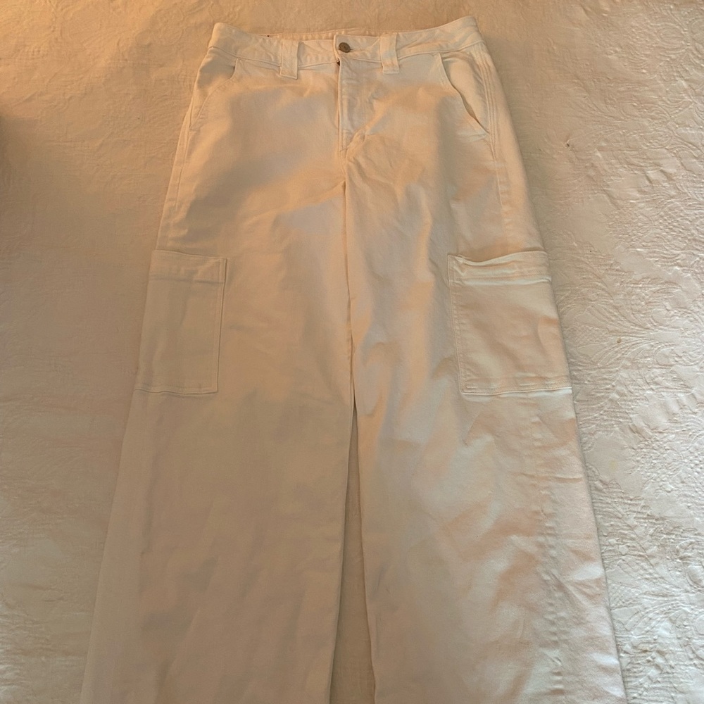 American Eagle Outfitters White Wide Leg Pants